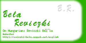 bela reviczki business card